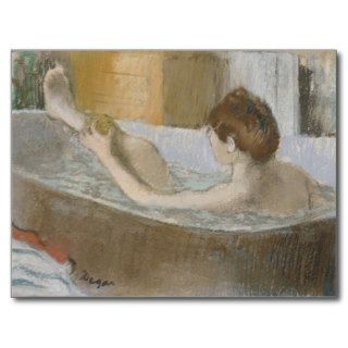Woman in her Bath, Sponging her Leg, c.1883 Postcards