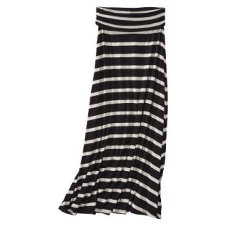 Merona Womens Knit Convertible Maxi Skirt   Black/White   S