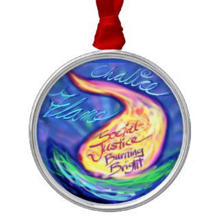 UU Flaming Chalice Christmas Ornament