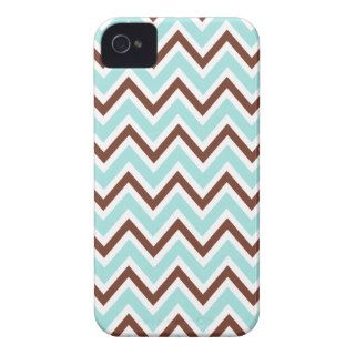 Chic brown aqua zigzag chevron pattern iPhone case iPhone 4 Cover