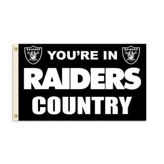 NFL Oakland Raiders Flag with Grommets   Sports Fan Outdoor Flags