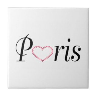 Love Paris Typography Tile