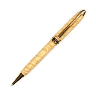 Designer Twist Pen   24kt Gold   Box Elder  Ballpoint Pens 
