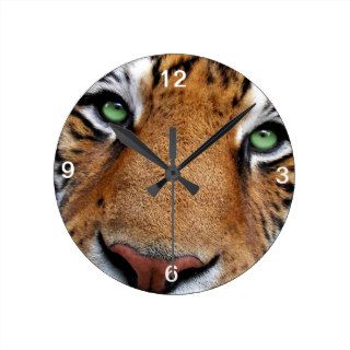 Up Close and Personal Tiger face clock