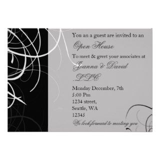 black and white Corporate party Invitation