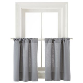 JCP Home Collection  Home Holden Rod Pocket Cotton Window Tiers, Nickel