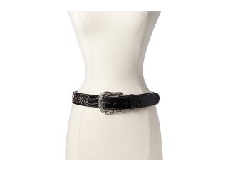 Ariat Croco Studded Scrolling Flowers Belt Womens Belts (Black)