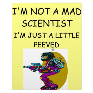 mad scientist display plaque