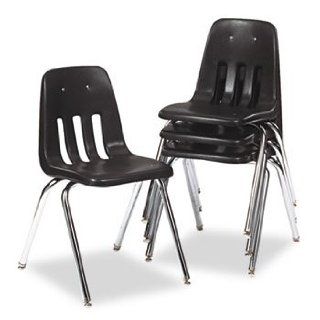 Virco 9000 Series Classroom Chair, Black/Chrome Frame, 4/Carton  Stacking Chairs 