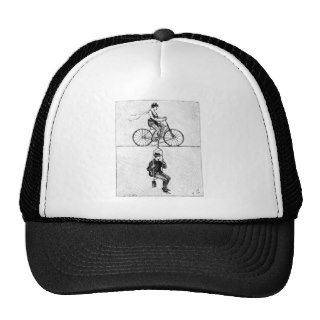 High wire Bicycle   Vintage Circus Cycling Act Trucker Hat