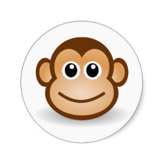 Cute Monkey Face Stickers