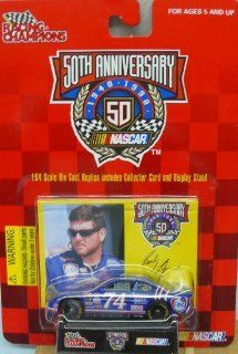 Racing Champions   NASCAR   50th Anniversary   1999   Randy LaJoie   No. 74 Fina Chevrolet Monte Carlo   164 Die Cast Replica Car and Collector Card Toys & Games
