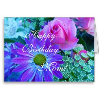 Roses for Mom Happy Birthday mom Greeting Card