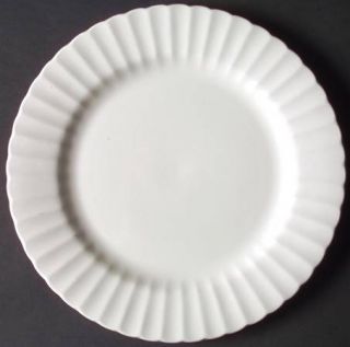 J & G Meakin Classic White Dinner Plate, Fine China Dinnerware   All White, Ribb