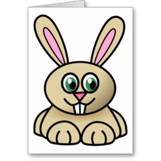 Cute Cartoon Rabbit Greeting Card
