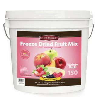Chef's Banquet Freeze Dried Fruit Variety Bucket (150 Servings) Chef's Banquet Dehydrated & Freeze Dried Food