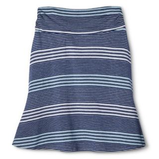 Merona Womens Jersey Knit Skirt   Grey Stripe   XL