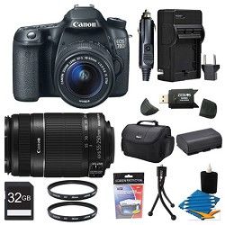 Canon EOS 70D 20.2 MP CMOS Digital SLR Camera and EF S 18 55mm And 55 250IS Bund