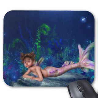 Little Maggie Mermaid Girl Mouse Mat