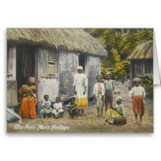 Peasants at home card