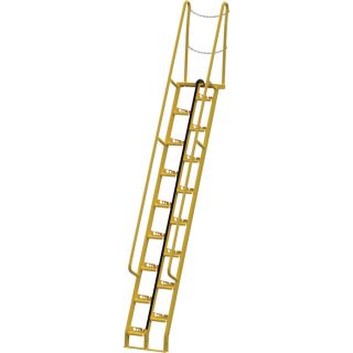 Vestil Alternating Tread Stairs   14 Steps, 68� Step Angle, Model ATS 10 68
