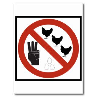 Do Not Count Your Chickens before They Hatch Sign Postcards