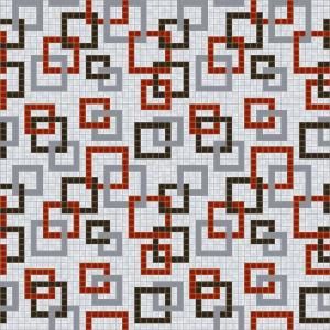 Mosaic Loft Links Rust Motif 24 in. x 24 in. Glass Wall and Light Residential Floor Mosaic Tile 055 0101