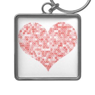 Happy Valentine's Day Heart Key Chains