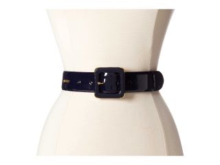 LAUREN by Ralph Lauren 1/2 Pantent Belt w/ Inset Covered Buckle Womens Belts (Navy)