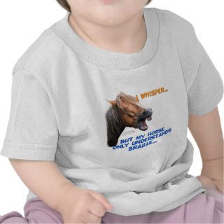 Funny Braille Horse T Shirts