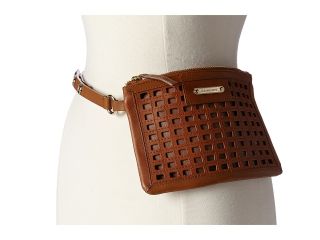 MICHAEL Michael Kors 13MM Perf Belt Bag w/ Snap Closure Womens Belts (Brown)