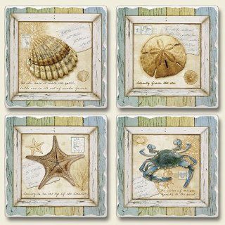 Treasures From The Sea 4 Absorbent Stone Coasters  