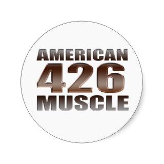 american muscle 426 Hemi Round Stickers