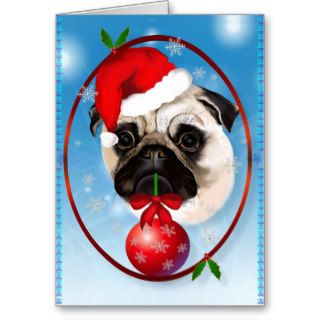 A Very Merry Christmas Pug Card