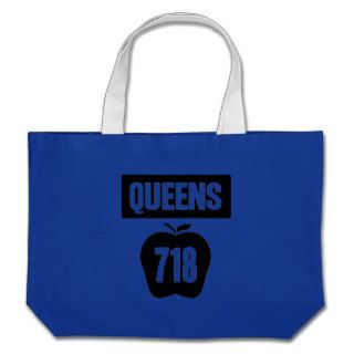 Queens 718 Cut Out of Big Apple &  Banner, 1 Color Bags