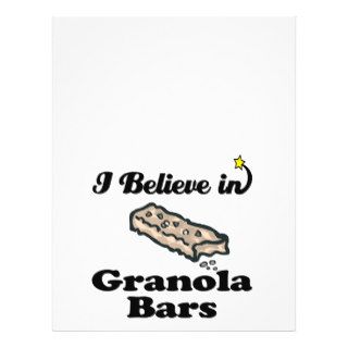 i believe in granola bars flyer design