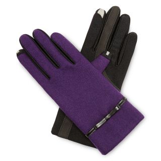 Isotoner Stretch Wool Touchscreen Gloves, Concord, Womens