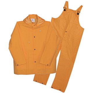 Boss 3 Pc. Yellow Rain Suit   35mm, Size XL, Model 3PR0300YXL