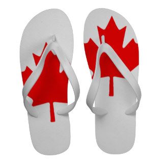 Canadian Maple Leaf Flag Flip Flops