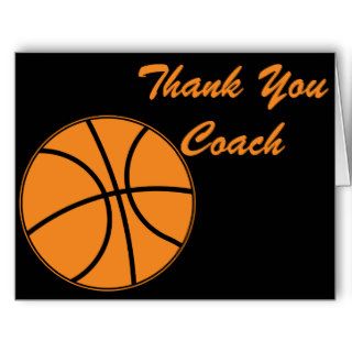 Basketball Thank You Coach Card