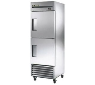 True 27 Reach In Freezer   2 Left Hinged Solid Half Doors, All Stainless