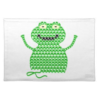 Vector Crochet Frog (Rip it, Frog it) Placemat