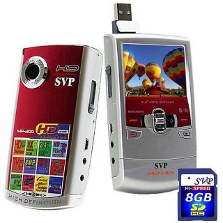 SVP 00 Pocket HD Video 8GB Red Camera and Media Player SVP Digital Camcorders