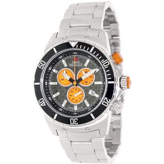 Swiss Precimax Men's 'Pursuit Pro' Grey/ Orange Swiss Chronograph Watch Swiss Precimax Men's More Brands Watches