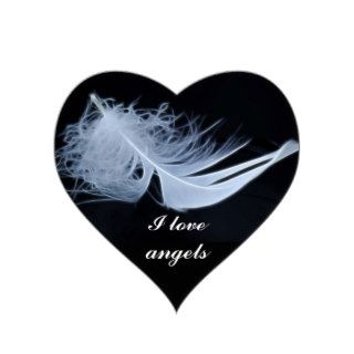 White feather   angelic by nature sticker