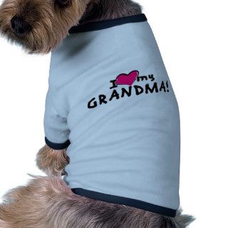 I love (heart) my grandma dog clothes