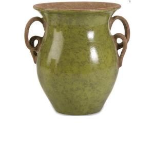 Home Decorators Collection 10.75 in. H x 10.5 in. Diameter Green Pravuil Large Handmade Vase 1809820610