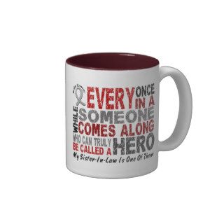 HERO COMES ALONG 1 Sister In Law BRAIN CANCER Tees Mugs