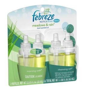 Febreze 1.758 oz. Air Care Oil Refill Meadows and Rain Noticeables Duo (2 Pack) 003700046300