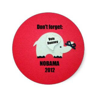 Don't forget Nobama, 2012 Stickers